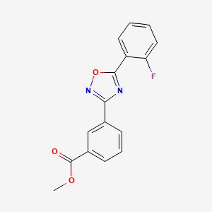 molecular formula C16H11FN2O3 B1589430 Methyl 3-(5-(2-fluorophenyl)-1,2,4-oxadiazol-3-yl)benzoate CAS No. 775304-60-4