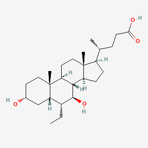 molecular formula C26H44O4 B1589435 (R)-4-((3R,5S,6R,7S,8S,9S,10S,13R,14S,17R)-6-ethyl-3,7-dihydroxy-10,13-dimethylhexadecahydro-1H-cyclopenta[a]phenanthren-17-yl)pentanoic acid CAS No. 865244-30-0