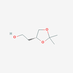 molecular formula C7H14O3 B1589448 (4R)-4-(2-Hydroxyethyl)-2,2-dimethyl-1,3-dioxolane CAS No. 70005-89-9
