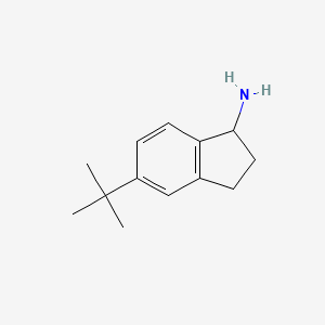 molecular formula C13H19N B1589451 5-tert-butyl-2,3-dihydro-1H-inden-1-amine CAS No. 935680-90-3