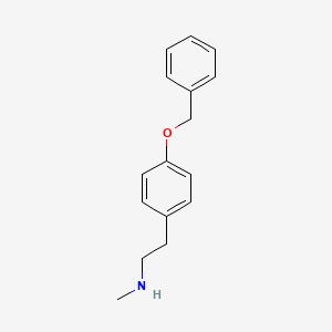 molecular formula C16H19NO B1589457 2-(4-(Benzyloxy)phenyl)-N-methylethanamine CAS No. 38961-21-6
