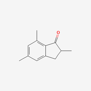 molecular formula C12H14O B1589468 2,5,7-三甲基-1-茚酮 CAS No. 65001-59-4