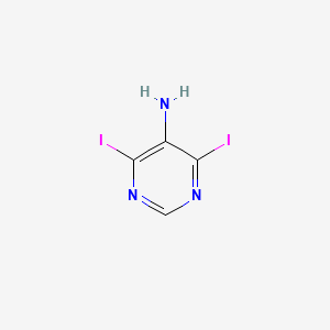 molecular formula C4H3I2N3 B1589470 4,6-Diiodopyrimidin-5-amine CAS No. 454685-58-6