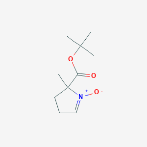 molecular formula C10H17NO3 B158948 Tert-butyl 2-methyl-1-oxido-3,4-dihydropyrrol-1-ium-2-carboxylate CAS No. 387334-31-8