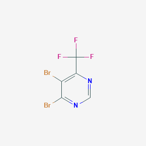 molecular formula C5HBr2F3N2 B1589506 4,5-二溴-6-(三氟甲基)嘧啶 CAS No. 785777-94-8