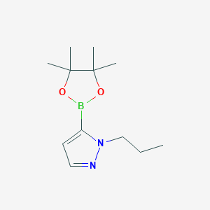 molecular formula C12H21BN2O2 B1589516 1-Propyl-5-(4,4,5,5-tetramethyl-1,3,2-dioxaborolan-2-YL)-1H-pyrazole CAS No. 847818-76-2