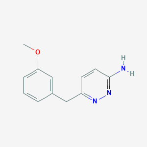molecular formula C12H13N3O B1589528 6-[(3-Methoxyphenyl)methyl]pyridazin-3-amine CAS No. 874338-91-7