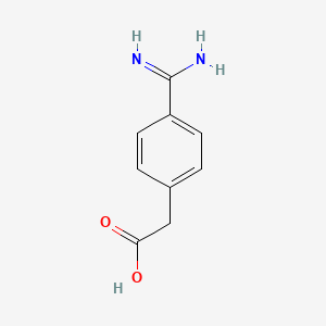 molecular formula C9H10N2O2 B1589541 2-(4-carbamimidoylphenyl)acetic Acid CAS No. 39244-83-2