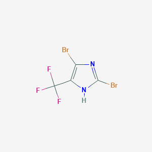 molecular formula C4HBr2F3N2 B1589548 2,4-dibromo-5-(trifluoromethyl)-1H-imidazole CAS No. 81654-02-6