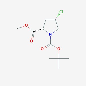 molecular formula C11H18ClNO4 B1589550 (2S,4S)-1-叔丁基 2-甲基 4-氯吡咯烷-1,2-二羧酸酯 CAS No. 169032-99-9