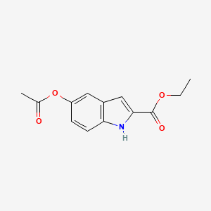 molecular formula C13H13NO4 B1589559 Ethyl 5-acetoxyindole-2-carboxylate CAS No. 31720-89-5