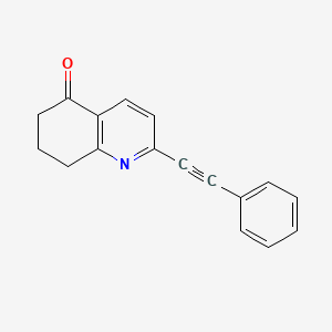 molecular formula C17H13NO B1589560 2-(Phenylethynyl)-7,8-dihydroquinolin-5(6H)-one CAS No. 864224-08-8