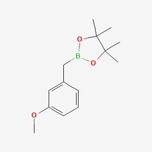 molecular formula C14H21BO3 B1589562 2-(3-Methoxybenzyl)-4,4,5,5-tetramethyl-1,3,2-dioxaborolane CAS No. 797762-23-3