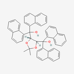 molecular formula C47H38O4 B1589563 ((4S,5S)-2,2-Dimethyl-1,3-dioxolane-4,5-diyl)bis(di(naphthalen-1-yl)methanol) CAS No. 171086-52-5