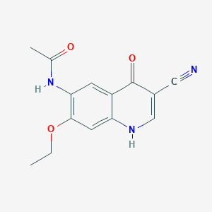 molecular formula C14H13N3O3 B1589568 N-(3-Cyano-7-ethoxy-4-hydroxyquinolin-6-yl)acetamide CAS No. 848133-75-5