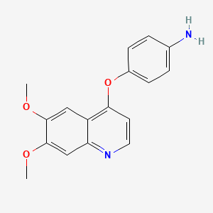 molecular formula C17H16N2O3 B1589573 4-(6,7-Dimethoxy-quinolin-4-yloxy)-phenylamine CAS No. 190728-25-7