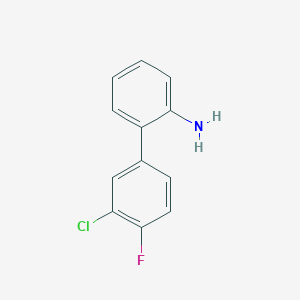 molecular formula C12H9ClFN B1589574 3'-Chloro-4'-fluoro-2-biphenylaMine CAS No. 577954-86-0