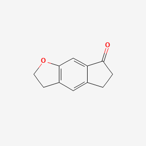 molecular formula C11H10O2 B1589576 2,3,5,6-Tetrahydro-7H-indeno[5,6-B]furan-7-one CAS No. 448964-30-5