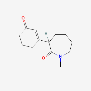 molecular formula C13H19NO2 B1589585 Hexahydro-1-methyl-3-(3-oxo-1-cyclohexen-1-yl)-2H-azepin-2-one CAS No. 71556-70-2