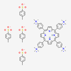 molecular formula C84H90N8O12S4 B1589586 4-Methylbenzenesulfonate;trimethyl-[4-[10,15,20-tris[4-(trimethylazaniumyl)phenyl]-21,22-dihydroporphyrin-5-yl]phenyl]azanium CAS No. 69458-20-4