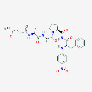 molecular formula C30H36N6O9 B158959 N-琥珀酰基-丙氨酰-丙氨酰-脯氨酰-苯丙氨酰-对硝基苯胺 CAS No. 70967-97-4