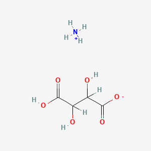 molecular formula C4H10NO6+ B1589593 Ammonium 3-carboxy-2,3-dihydroxypropanoate CAS No. 3095-65-6