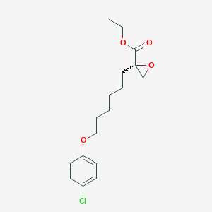 molecular formula C17H23ClO4 B015896 ethyl (2S)-2-[6-(4-chlorophenoxy)hexyl]oxirane-2-carboxylate CAS No. 828934-40-3