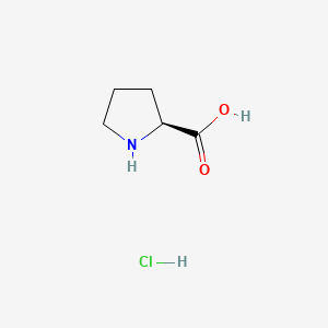 molecular formula C5H10ClNO2 B1589600 L-Proline hydrochloride CAS No. 7776-34-3