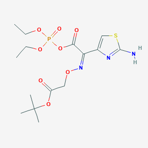 diethoxyphosphoryl (2Z)-2-(2-amino-1,3-thiazol-4-yl)-2-[2-[(2-methylpropan-2-yl)oxy]-2-oxoethoxy]iminoacetate