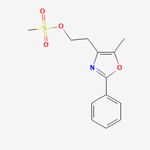 molecular formula C13H15NO4S B1589625 2-(5-Methyl-2-phenyl-1,3-oxazol-4-yl)ethyl methanesulfonate CAS No. 227029-27-8