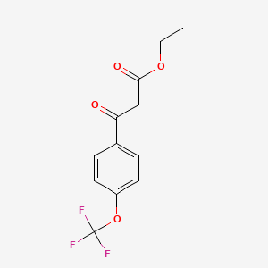 molecular formula C12H11F3O4 B1589631 Ethyl 3-oxo-3-(4-(trifluoromethoxy)phenyl)propanoate CAS No. 252955-06-9