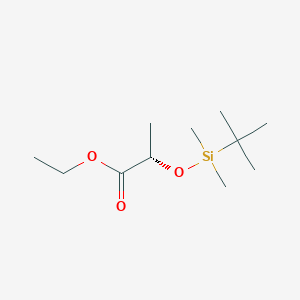 molecular formula C11H24O3Si B1589644 乙基(S)-(-)-2-(叔丁基二甲基硅氧基)丙酸酯 CAS No. 106513-42-2