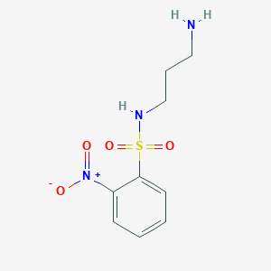 molecular formula C9H13N3O4S B1589650 N-(3-Aminopropyl)-2-nitrobenzenesulfonamide CAS No. 240423-09-0