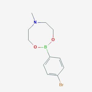 molecular formula C11H15BBrNO2 B158967 2-(4-Bromophenyl)-6-methyl-1,3,6,2-dioxazaborocane CAS No. 133468-58-3