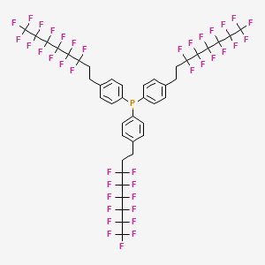 molecular formula C42H24F39P B1589673 Tris[4-(3,3,4,4,5,5,6,6,7,7,8,8,8-tridecafluorooctyl)phenyl]phosphine CAS No. 219985-31-6