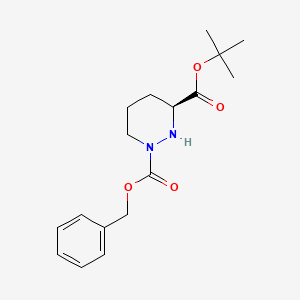 molecular formula C17H24N2O4 B1589679 (S)-1-Benzyl 3-tert-butyl tetrahydropyridazine-1,3(2H)-dicarboxylate CAS No. 72064-51-8