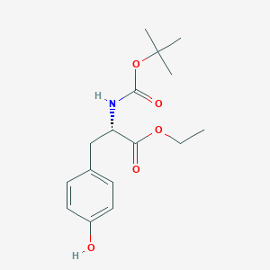 molecular formula C16H23NO5 B1589684 (S)-Ethyl 2-((tert-butoxycarbonyl)amino)-3-(4-hydroxyphenyl)propanoate CAS No. 72594-77-5