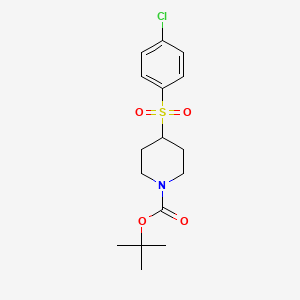 molecular formula C16H22ClNO4S B1589686 tert-Butyl 4-((4-chlorophenyl)sulfonyl)piperidine-1-carboxylate CAS No. 333954-88-4