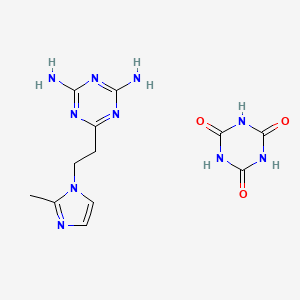 molecular formula C12H16N10O3 B1589691 1,3,5-Triazine-2,4,6(1H,3H,5H)-trione, compd. with 6-(2-(2-methyl-1H-imidazol-1-yl)ethyl)-1,3,5-triazine-2,4-diamine (1:1) CAS No. 68490-66-4