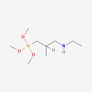 molecular formula C9H23NO3Si B1589696 1-Propanamine, N-ethyl-2-methyl-3-(trimethoxysilyl)- CAS No. 227085-51-0