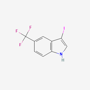 molecular formula C9H5F3IN B1589709 3-iodo-5-(trifluoromethyl)-1H-indole CAS No. 440363-05-3