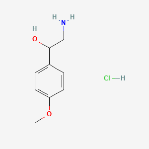 molecular formula C9H14ClNO2 B1589713 2-Hydroxy-2-(4-methoxyphenyl)ethylamine hydrochloride CAS No. 56766-24-6