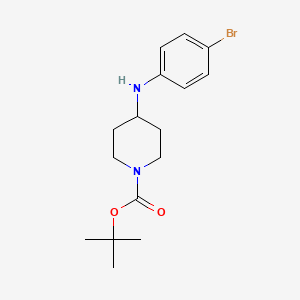 molecular formula C16H23BrN2O2 B1589714 4-((4-溴苯基)氨基)哌啶-1-甲酸叔丁酯 CAS No. 443998-65-0