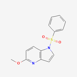 molecular formula C14H12N2O3S B1589715 1-(Phenylsulfonyl)-5-methoxy-4-azaindole CAS No. 372077-49-1