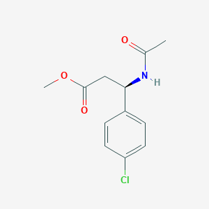 molecular formula C12H14ClNO3 B1589722 (R)-Methyl-3-acetamido-3-(4-chlorophenyl)-propanoate CAS No. 810670-03-2