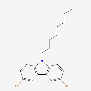 molecular formula C20H23Br2N B1589729 3,6-Dibromo-9-octyl-9H-carbazole CAS No. 79554-93-1