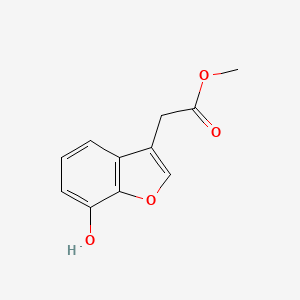 molecular formula C11H10O4 B1589756 Methyl 2-(7-hydroxybenzofuran-3-yl)acetate CAS No. 181052-63-1