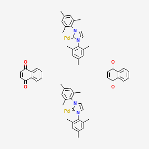 1,3-Bis(2,4,6-trimethylphenyl)imidazol-2-ylidene (1,4-naphthoquinone)palladium(0) dimer