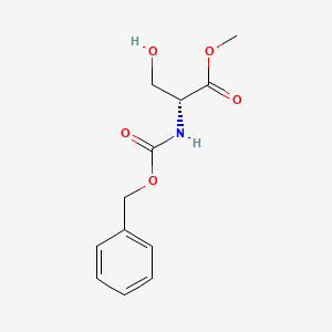 molecular formula C12H15NO5 B1589764 (R)-Methyl 2-(((benzyloxy)carbonyl)amino)-3-hydroxypropanoate CAS No. 93204-36-5