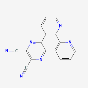 molecular formula C16H6N6 B1589770 吡嗪并[2,3-f][1,10]菲咯啉-2,3-二腈 CAS No. 215611-93-1